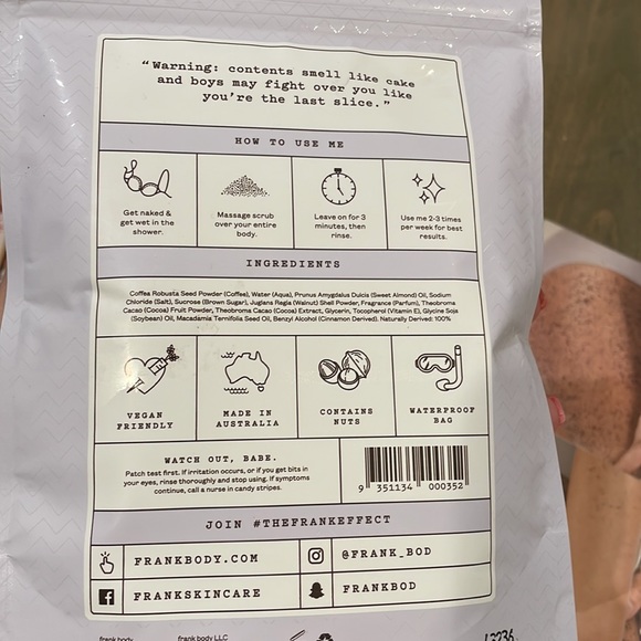 Frank Body Cacao Coffee Scrub 7.05oz - Picture 3 of 5